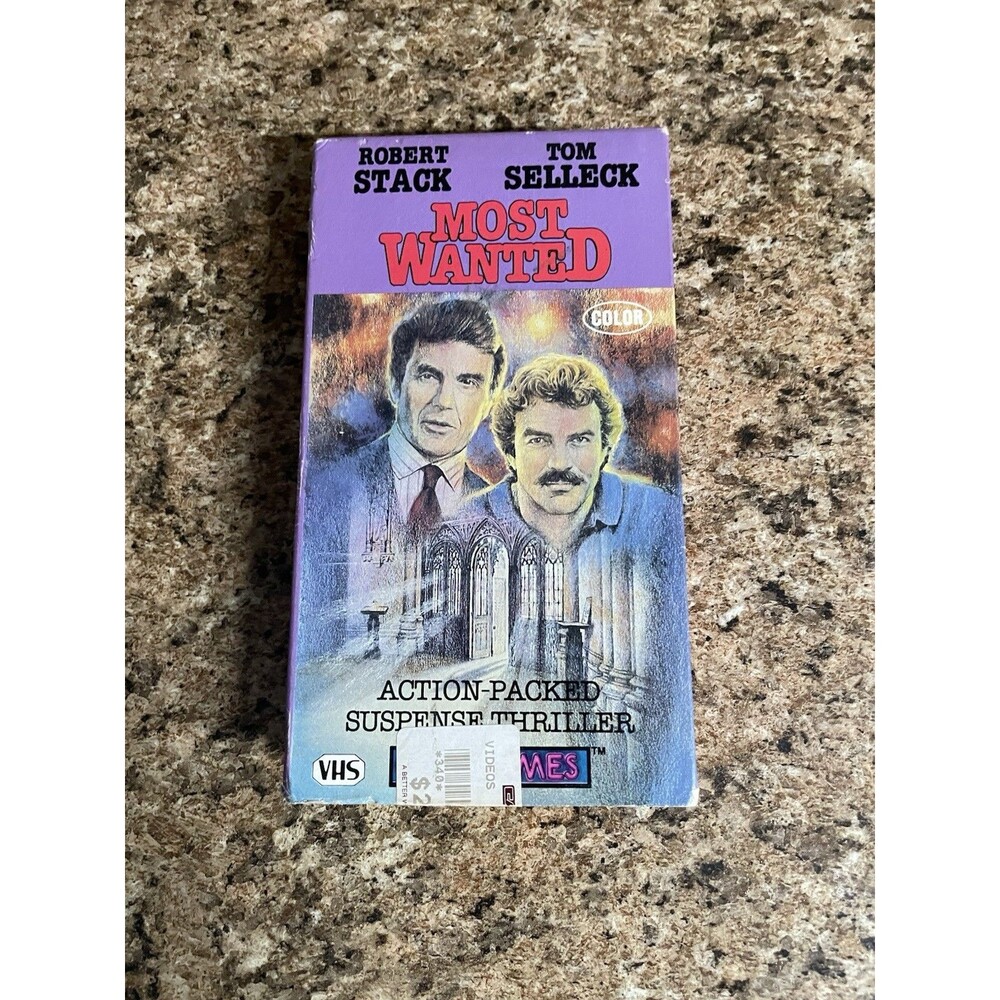 Most Wanted VHS 1986 GoodTimes Home Video Robert Stack Tom Selleck Action Movie
